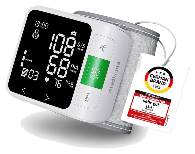medisana Handgelenk-Blutdruckmessgerät BW 360 connect: Bluetooth-fähiges