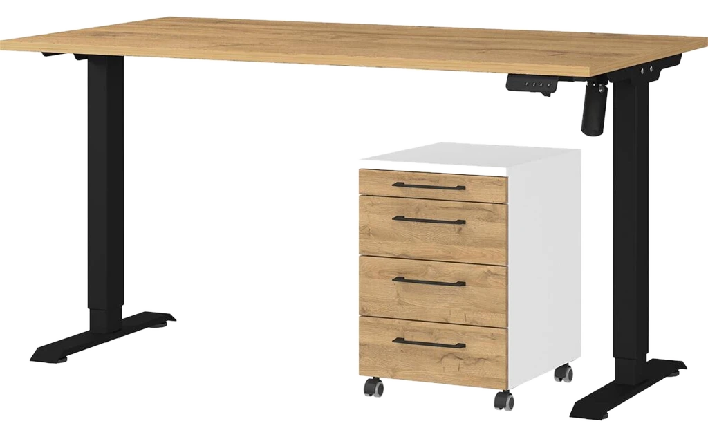 Germania Büro-Sets 9749-559 Eiche Grand-Son Nachbildung weiß schwarz
