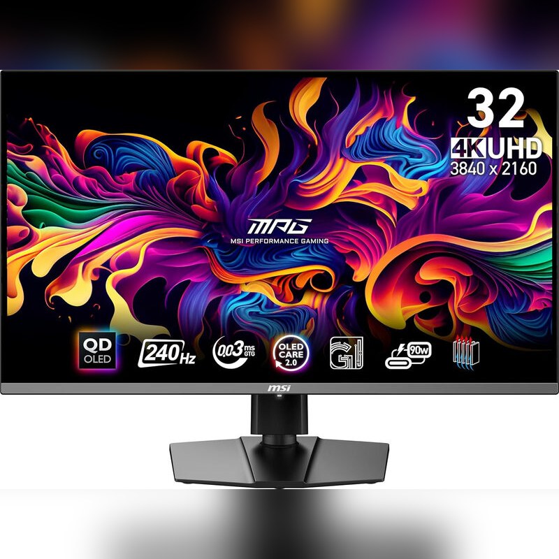 MSI MPG 321URX QD-OLED Gaming Monitor 31,5 Zoll 4K UHD mit 3840 x 2160