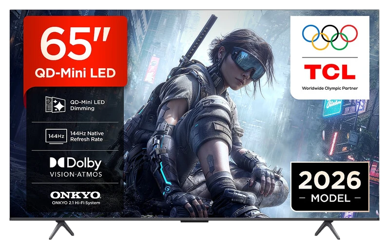 TCL 65 Zoll QLED-Fernseher: 4K Ultra HD Smart Google TV mit QD Mini LED