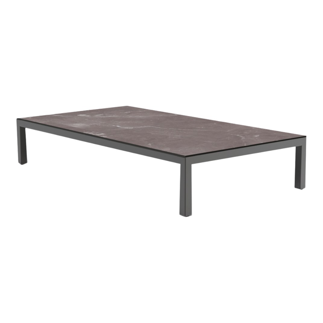 Papatya Slim Sofa Set Center Low Table 110x60x21 anthrazit