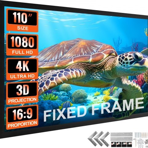 VEVOR Beamer Leinwand 257 cm x 150 cm