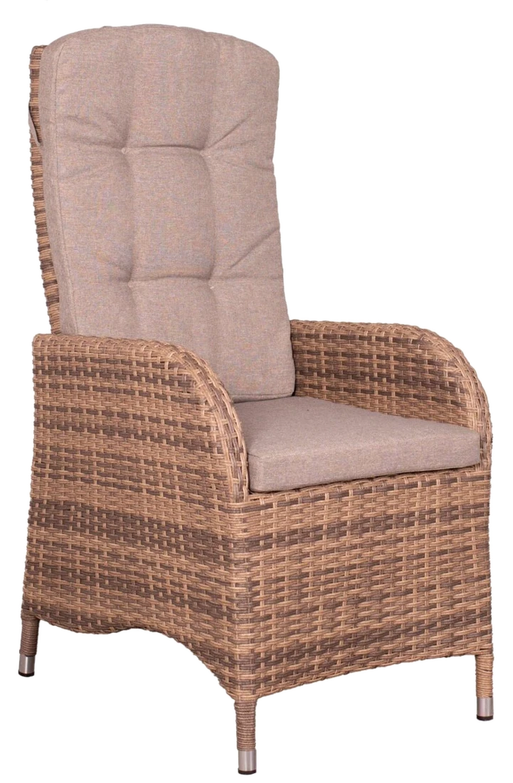 dekoVries GmbH Relaxsessel Juan Dining 8mm spotted brown inkl. Kissen