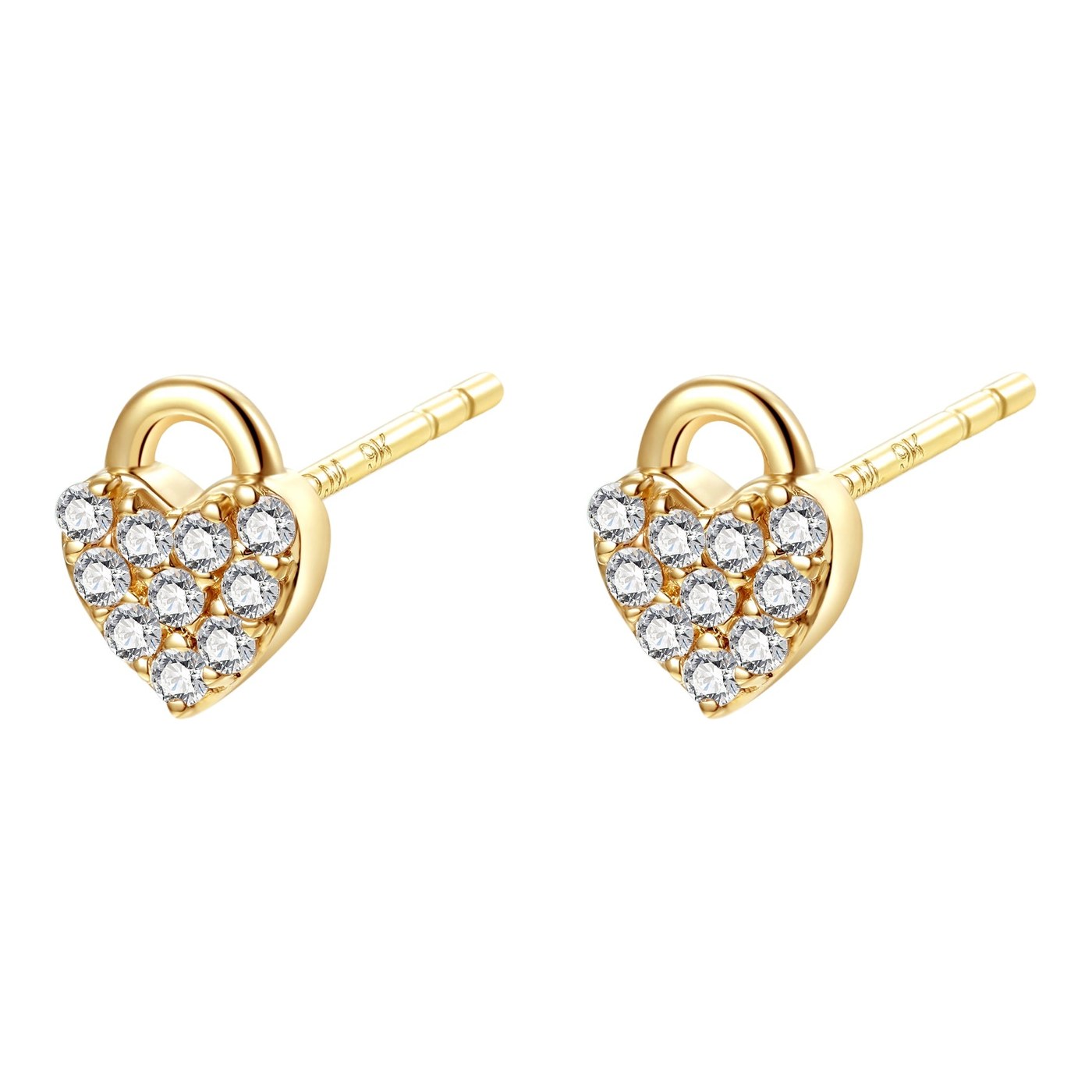 Hey Happiness Forever Love Ohrstecker 9K Gold