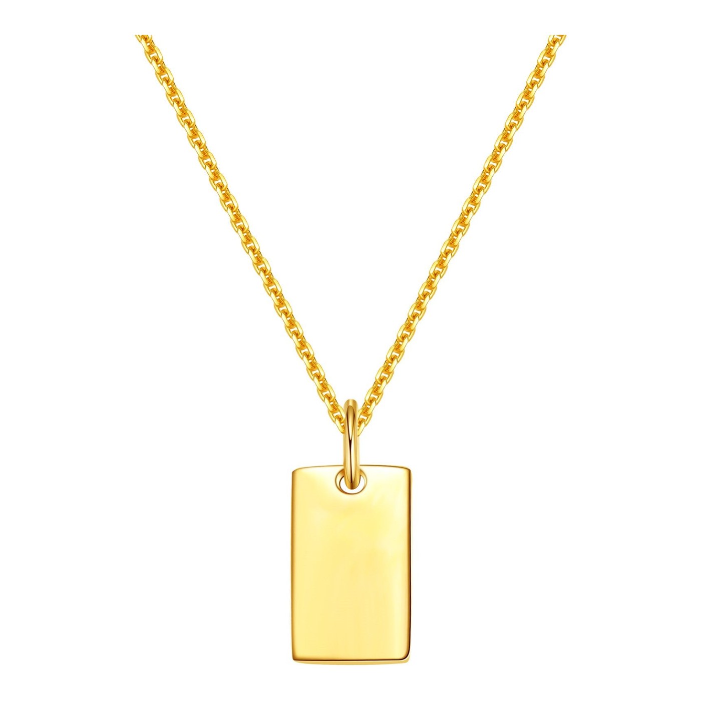 Hey Happiness Canvas Halskette mit Anhänger 14K