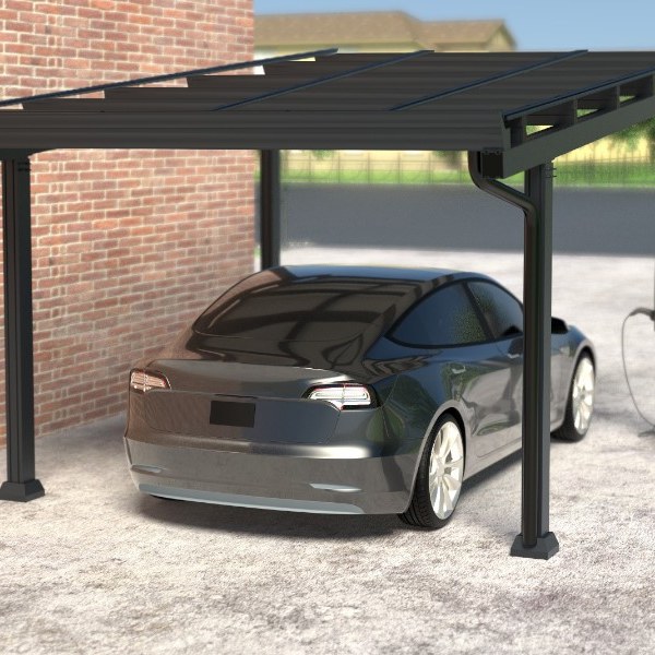 woodstore24 Carport Bausatz für 1 PKW – Aluminium