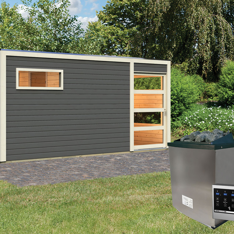 Karibu Saunahaus Hygge Terragrau
