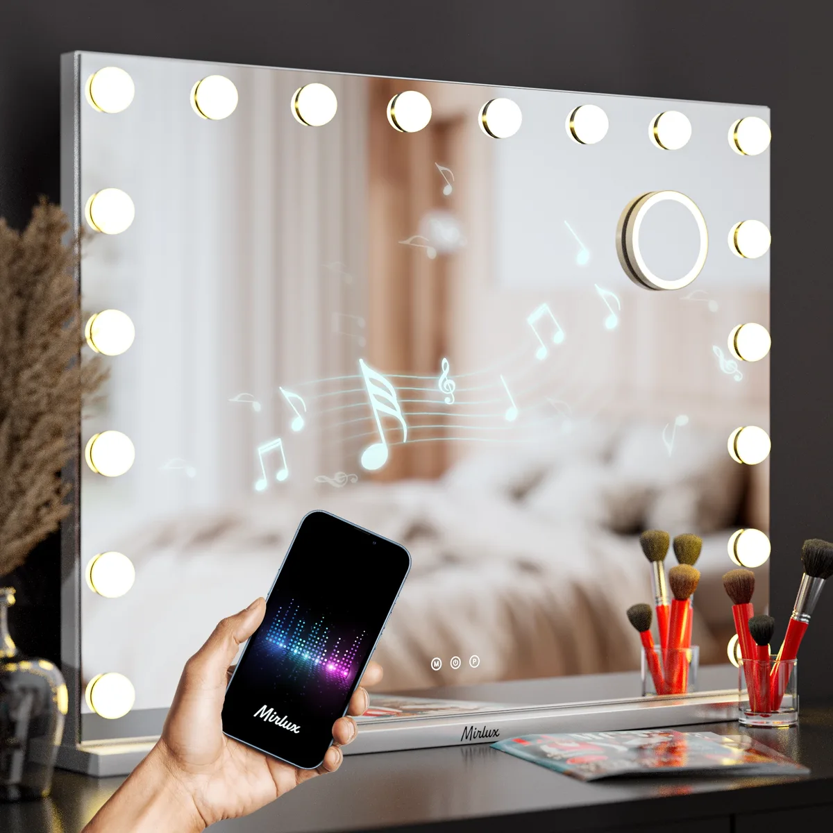 Mirlux Hollywood Spiegel – Bluetooth-Lautsprecher