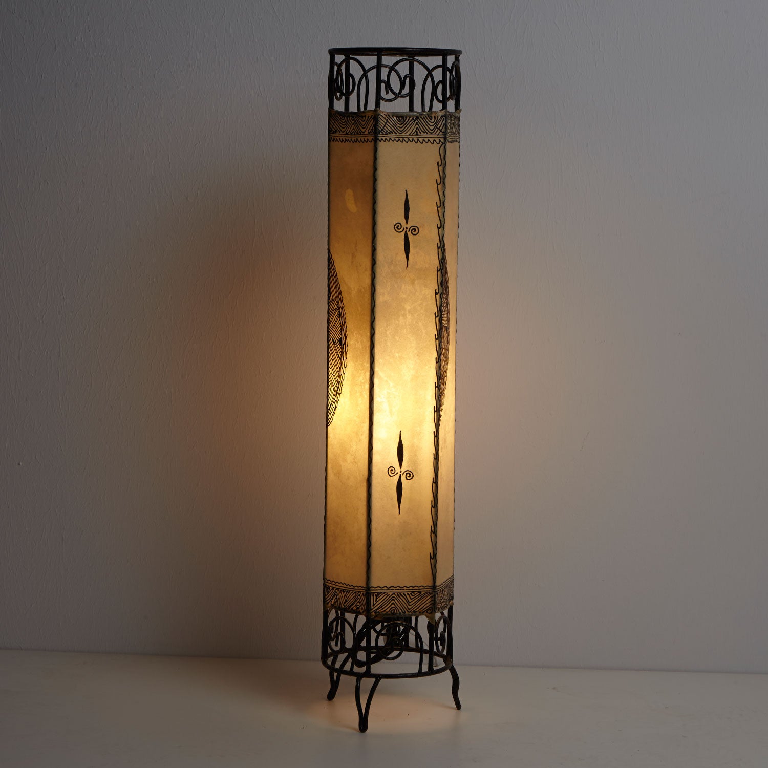 Casa Moro Henna-Stehlampe Kadous H100 Weiß