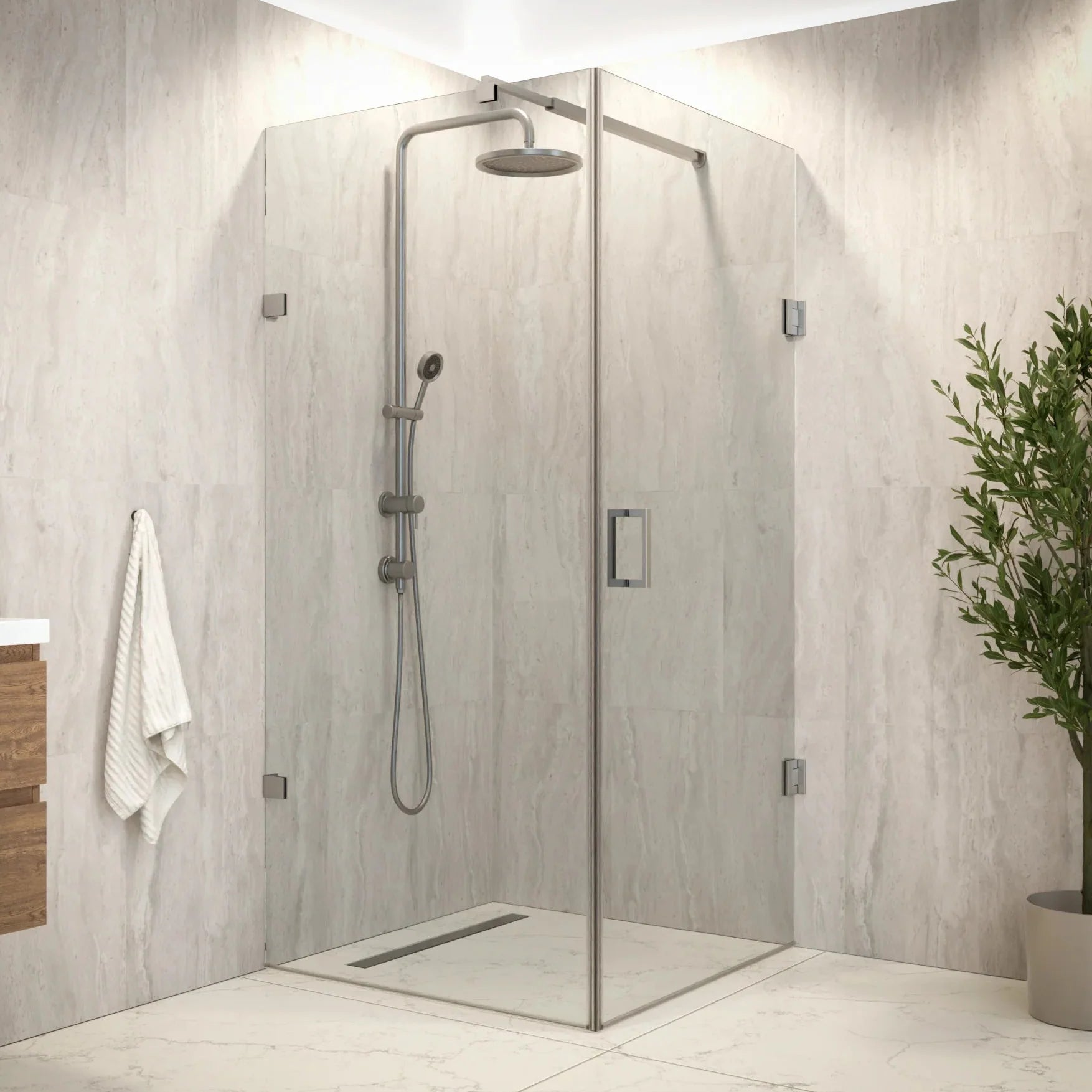 Mirlux Duschkabine Mira – 90 x 200 – Chrom