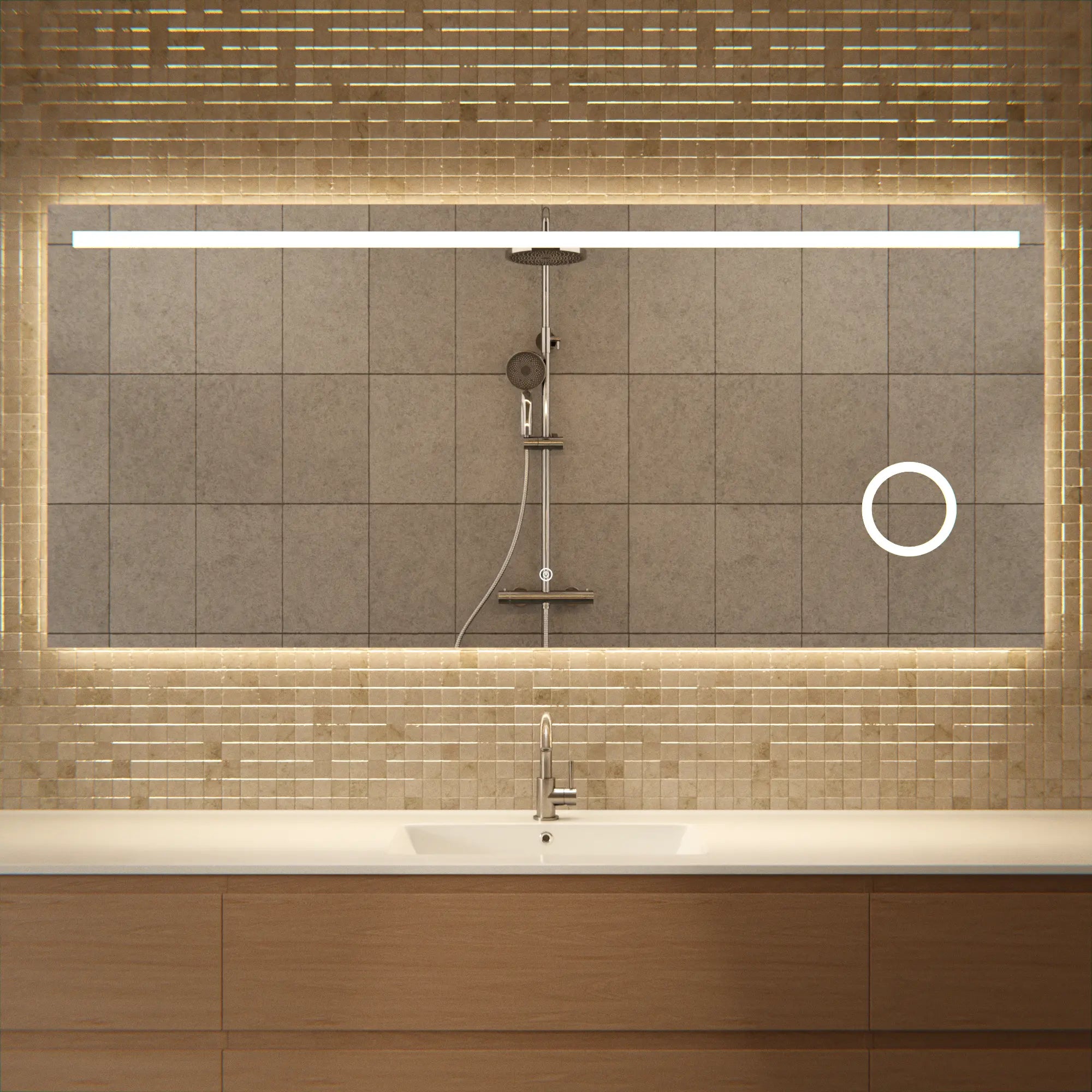 Mirlux Badezimmerspiegel Rechteck – 180x80 cm