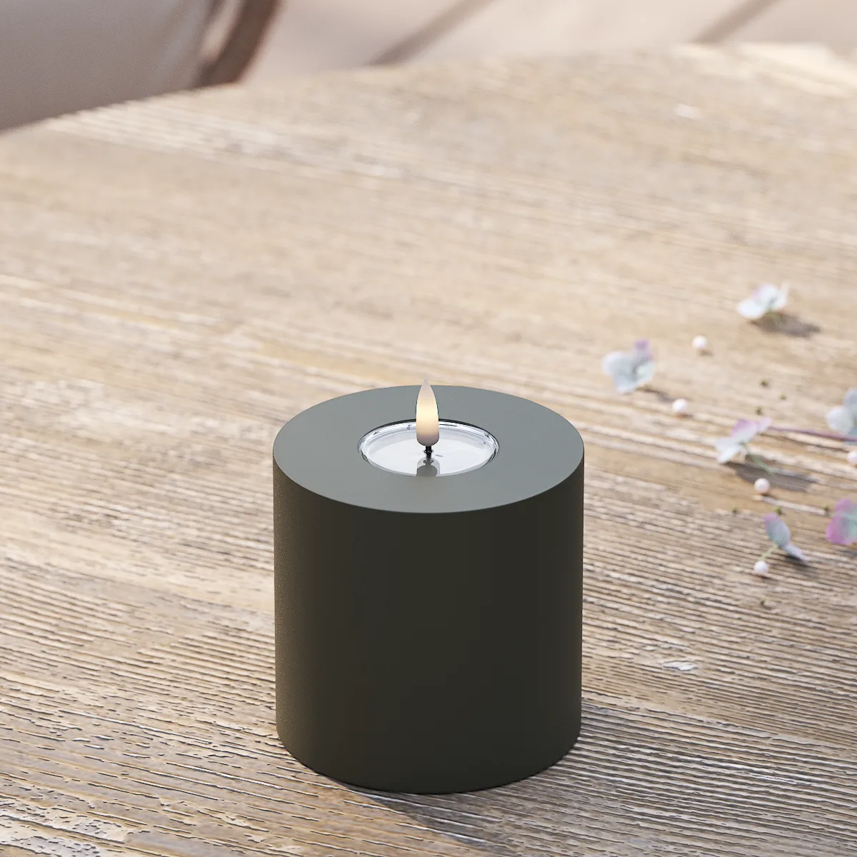 Deluxe Homeart LED-Blockkerzen für den Außenbereich Ø 10 cm