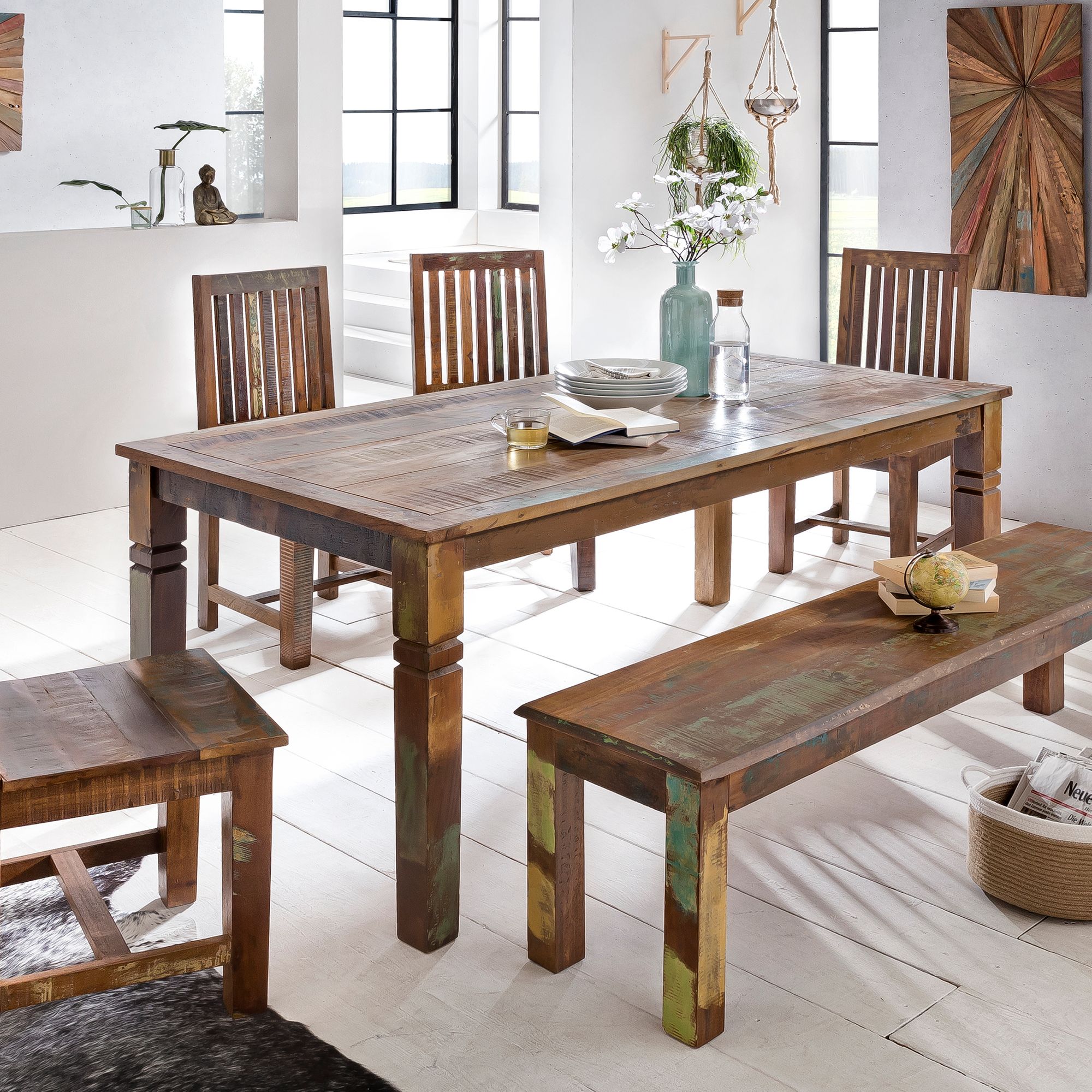 FineBuy Esszimmertisch KALKUTTA 120 x 70 x 76 cm