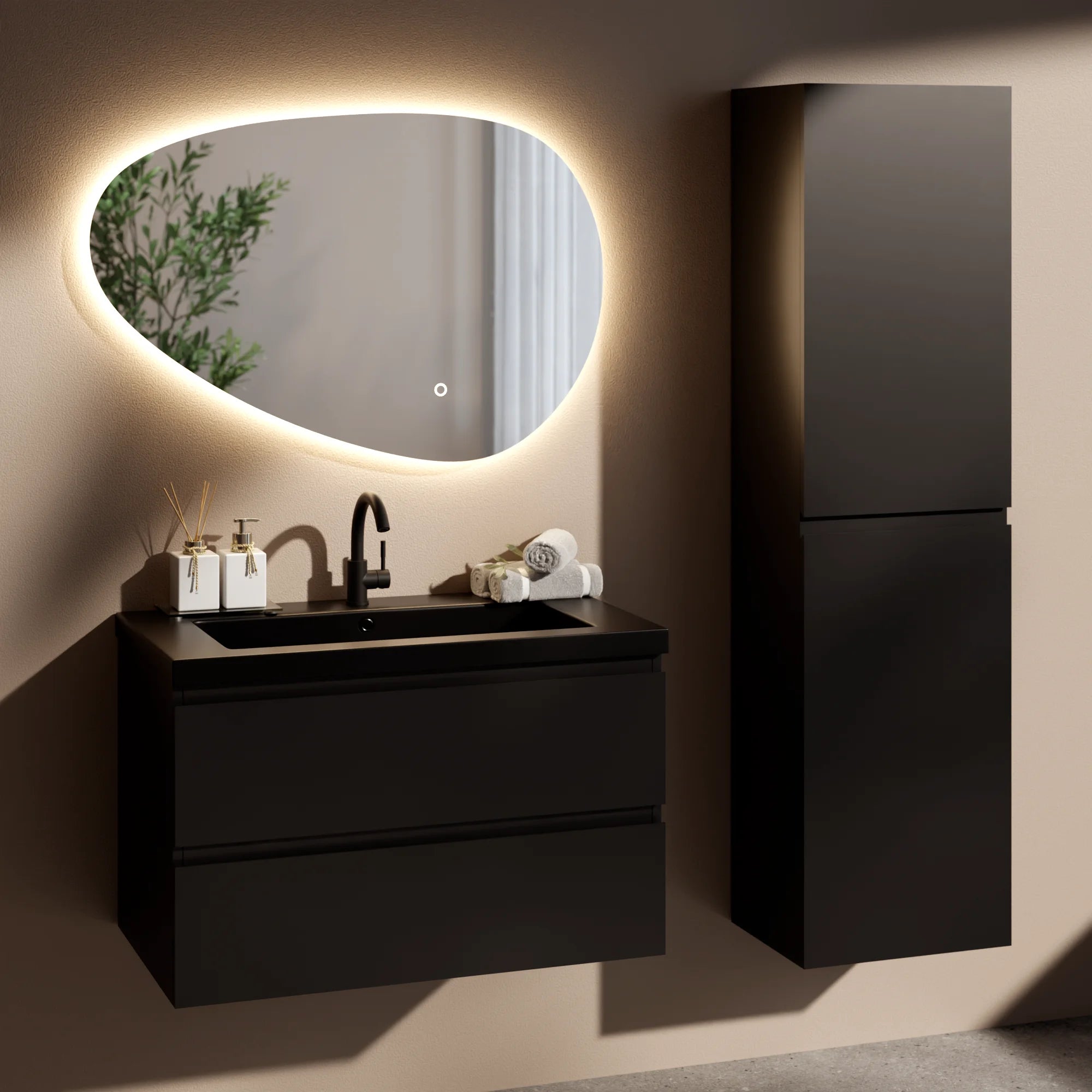 Mirlux Badezimmermöbel Set Novara – 80 cm