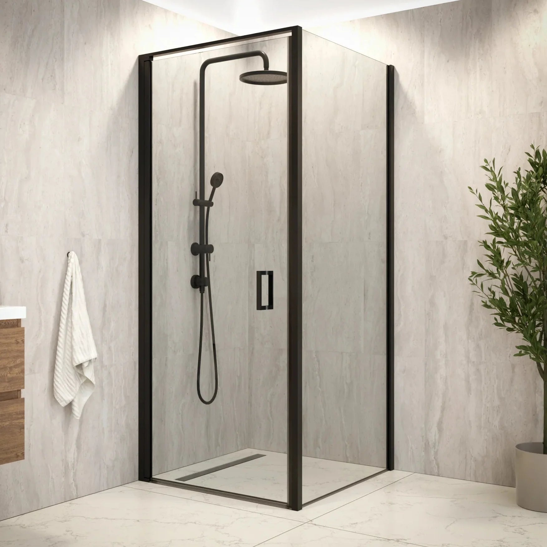 Mirlux Duschkabine Vela – 90 x 200 – Gold