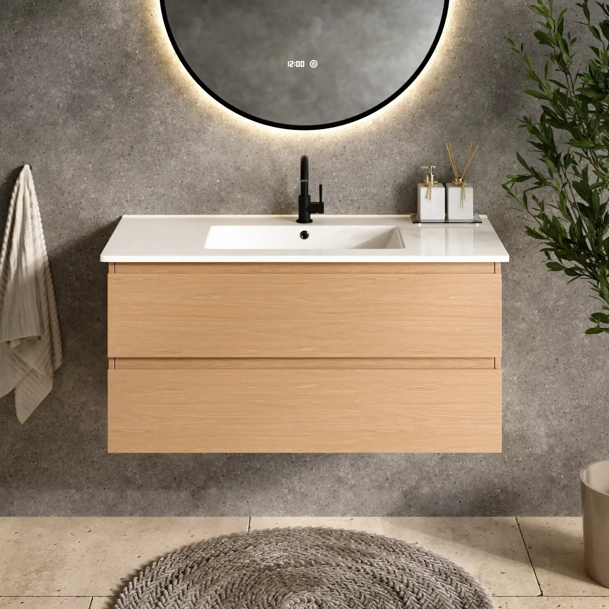 Mirlux Badezimmermöbel Varo – 100 cm