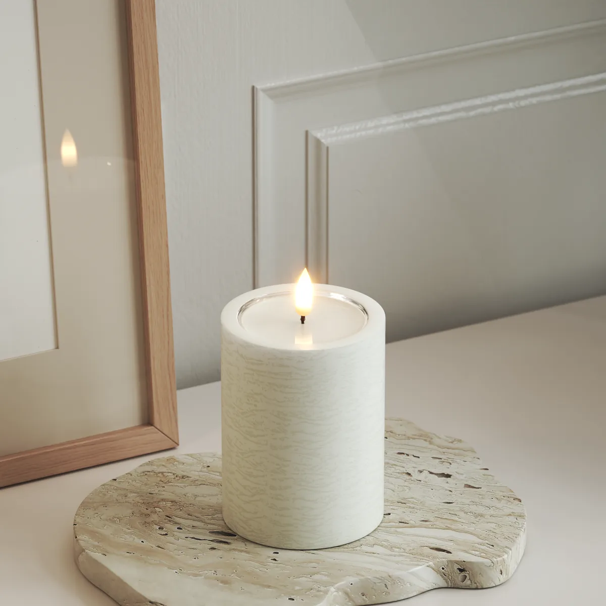 Deluxe Homeart LED-Blockkerzen Ø 7,5 cm