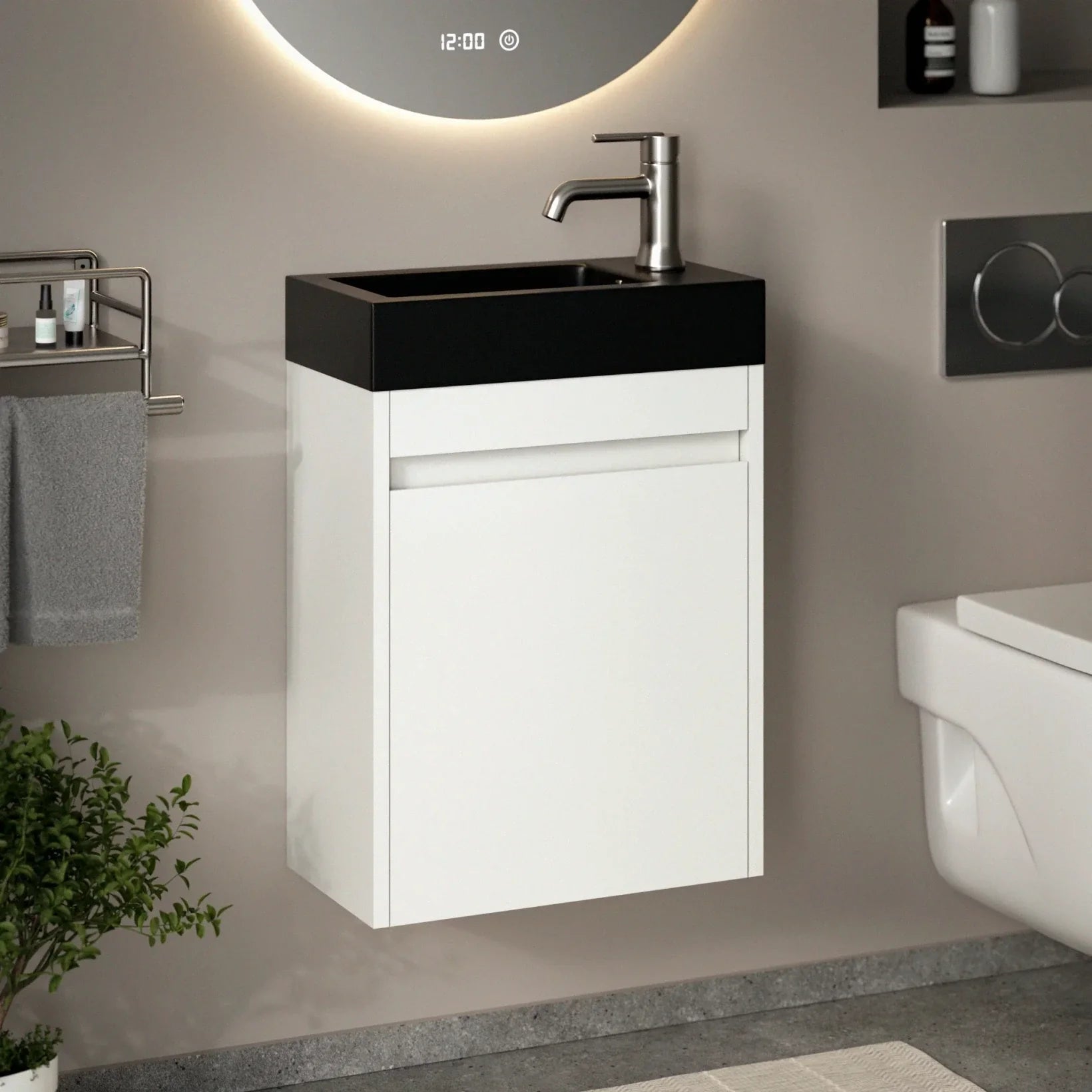 Mirlux Gäste-WC-Möbel Elen – 40 cm – Weiß