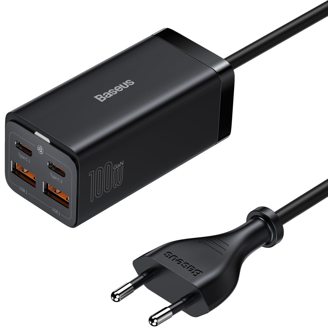 Baseus GaN3 Pro Ladestation – 100W, 2 x