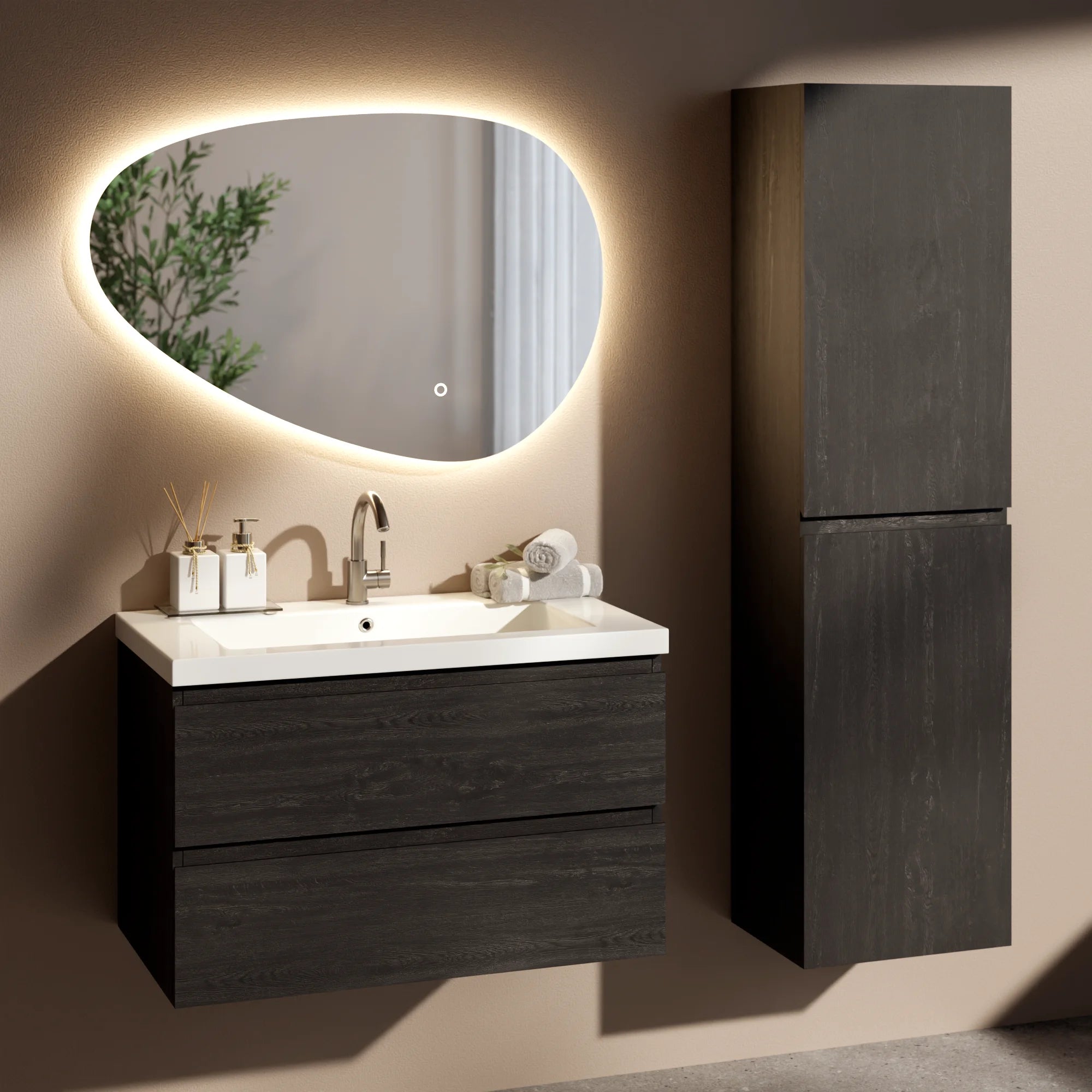 Mirlux Badezimmermöbel Set Montero – 80 cm