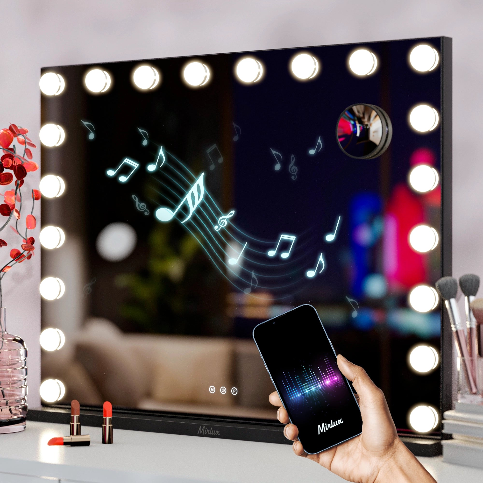 Mirlux Hollywood Spiegel – Bluetooth-Lautsprecher