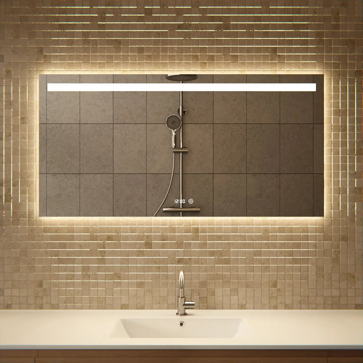 Mirlux Badezimmerspiegel – 120x60 cm