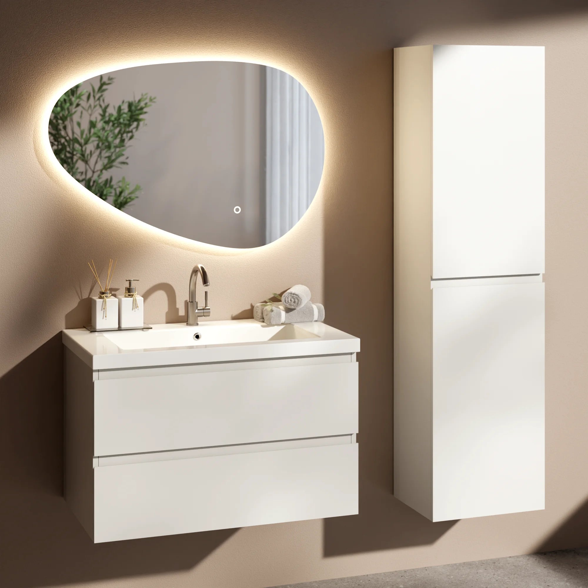 Mirlux Badezimmermöbel Set London – 80 cm