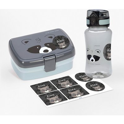 Stikets Personalisierbares Set mit Lunchbox und Trinkflasche für Kinder
